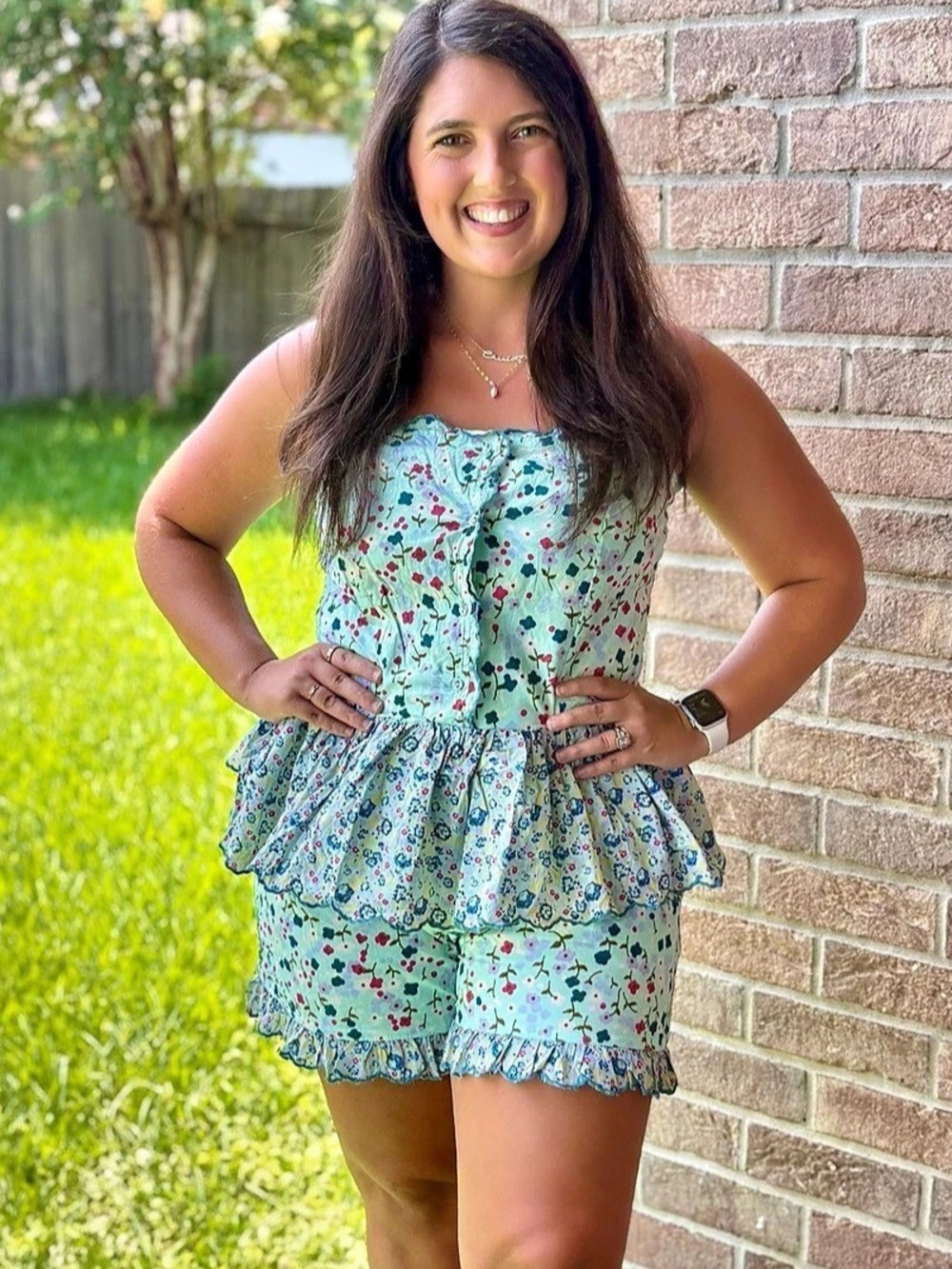 Floral Print Short Ser